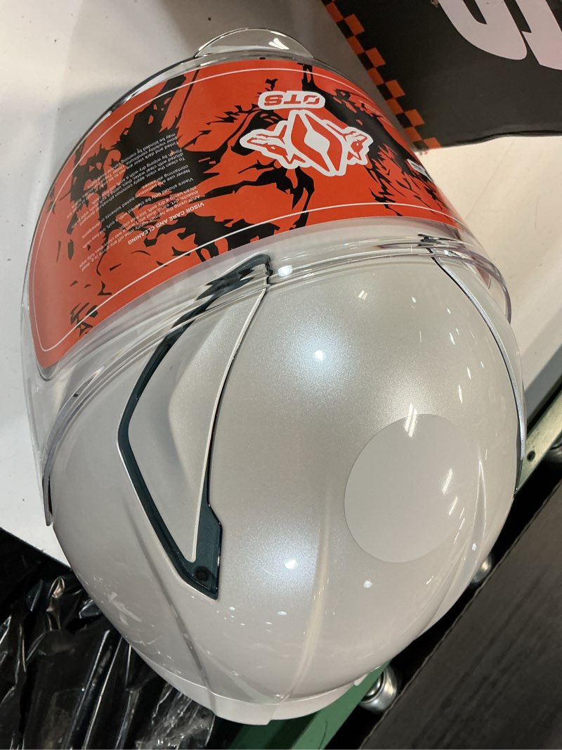 Condition photo showing New/Like New for ots dual visor full-face motorcycle helmet - dot certified, lightweight abs, quick-release buckle, washable liner for men & women gloss black small