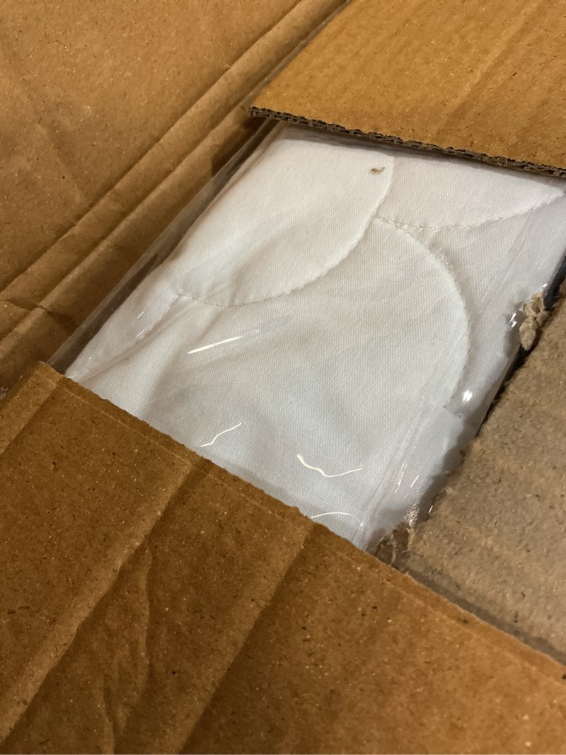 Condition photo showing Good Condition for sleep philosophy king mattress pad, cotton mattress protector classic cloud quilted bed cover, all natural breathable mattress topper fitted pocket fits up to 18", machine washable, white white king