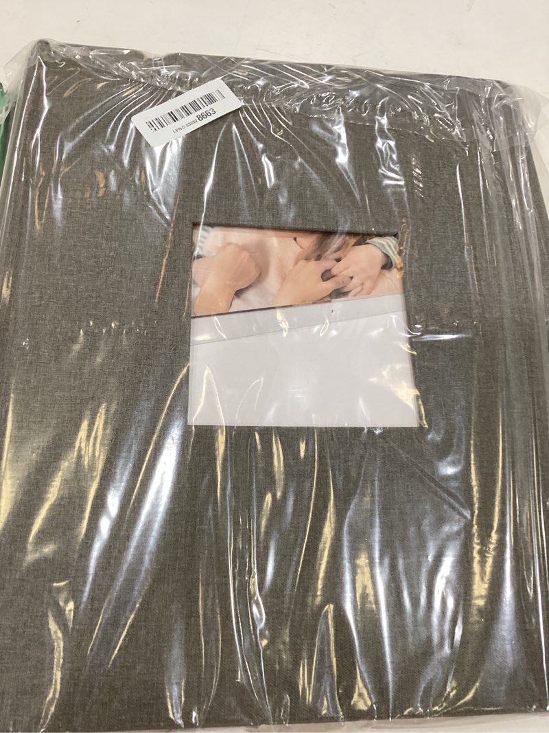 Condition photo showing Good Condition for lanpn photo album 11x14, linen hard cover acid free slip slide in photo albums sleeves holds 100 top load vertical only 11x14 pictures (grey) 100 pockets/1pk grey