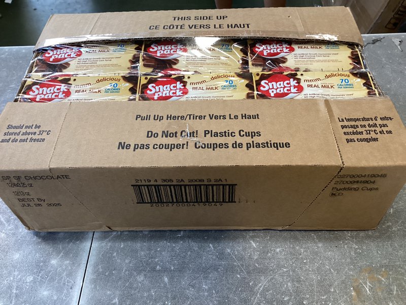 12 Pack Of 13 oz SNACK Pudding Sugar Free Chocolate((BEST BY/JUL/28/2025))