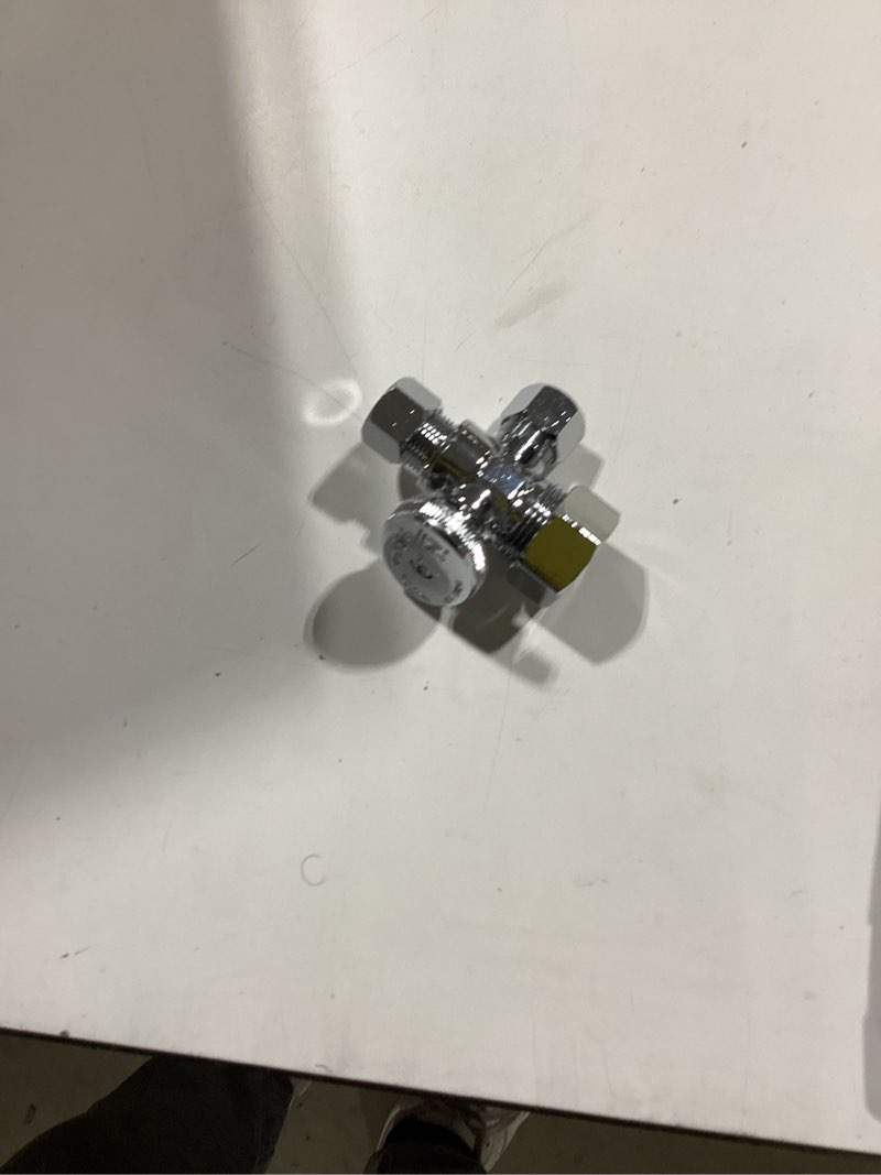Condition photo showing Good Condition for sharkbite 1/2-in pex barb x 3/8-in od compression brass quarter turn stop supply stop similar item