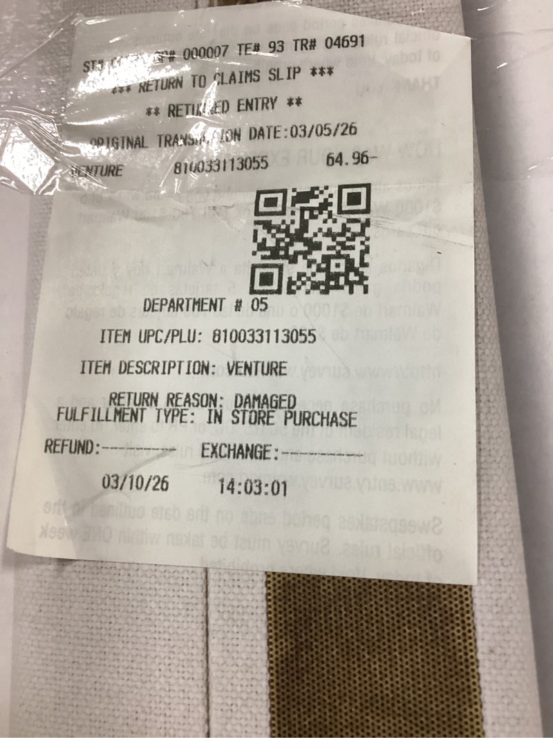 Condition photo showing As Is for victrola venture suitcase record player with bluetooth® - oak