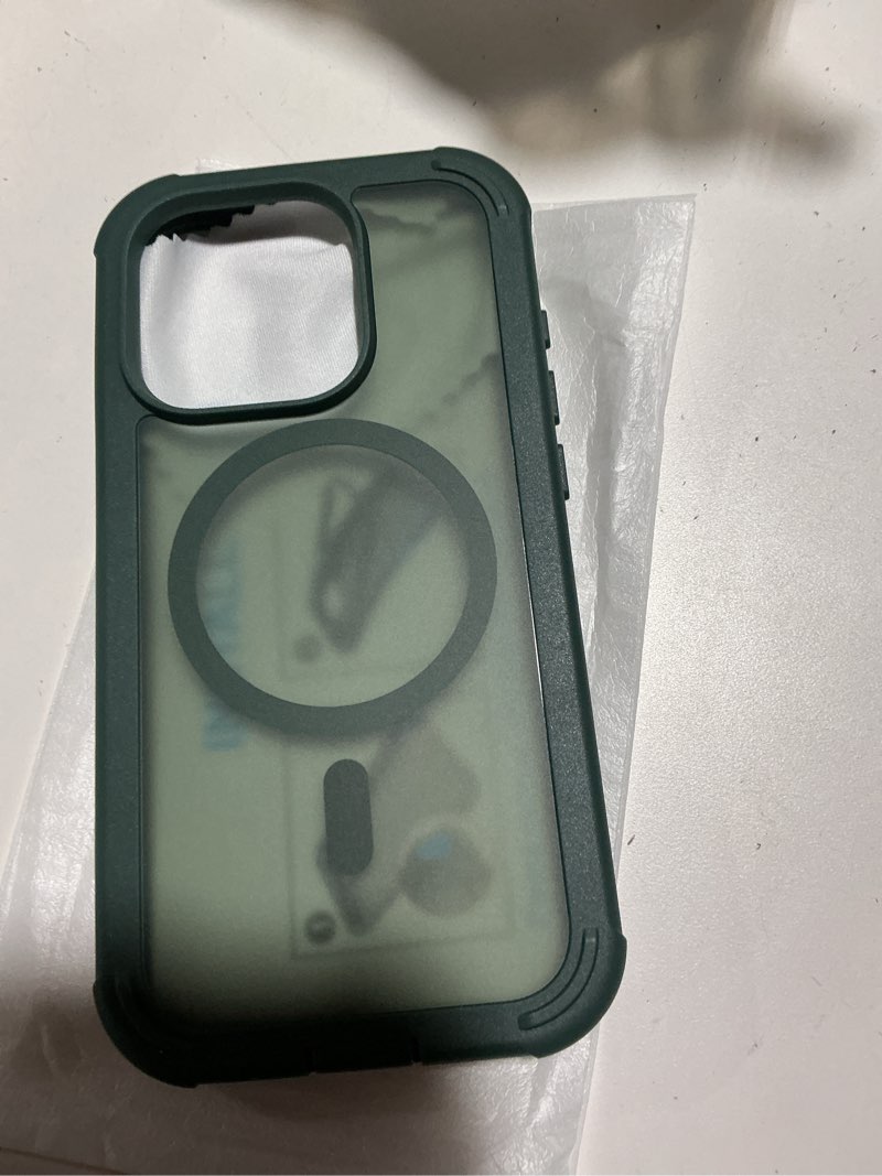 Condition photo showing Good Condition for magnetic for iphone 15 pro case, [compatible with magsafe][military grade drop protection][heavy duty protection][non-slip][shockproof] 2-layer durable bumper phone case 6.1''-army green iphone 15 pro army green