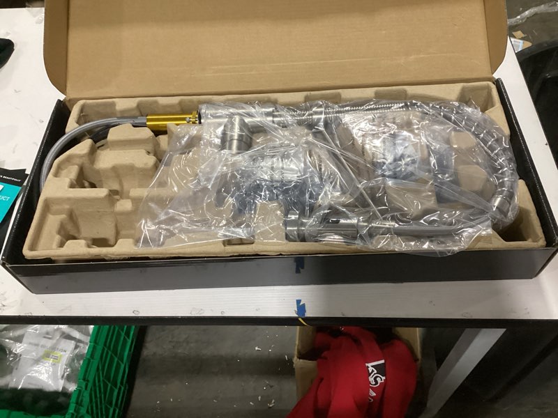 Condition photo showing Good Condition for KRAUS Bolden Touchless Sensor Commercial Style 2-Function Single Handle Pull Down Kitchen Faucet in Spot-Free Stainless Steel, KSF-1610SFS Spot-Free Stainless Steel Commercial Style