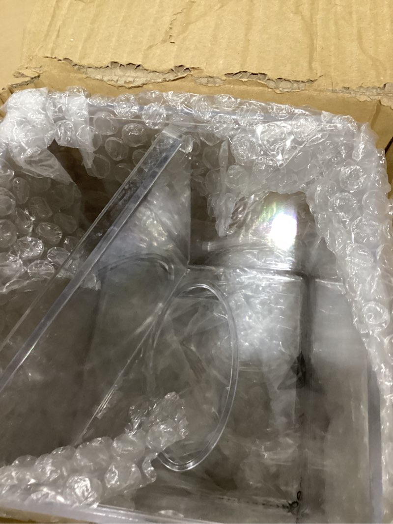 Condition photo showing New/Like New for Yopay 2 Pack Square Tissue Dispenser Box, Clear Facial Acrylic Tissue Box Holder, Cover Napkin Organizer for Dryer Sheets, Bathroom, Desks, Countertop, Vanity, Bedroom Dressers, Kitchen Office Room