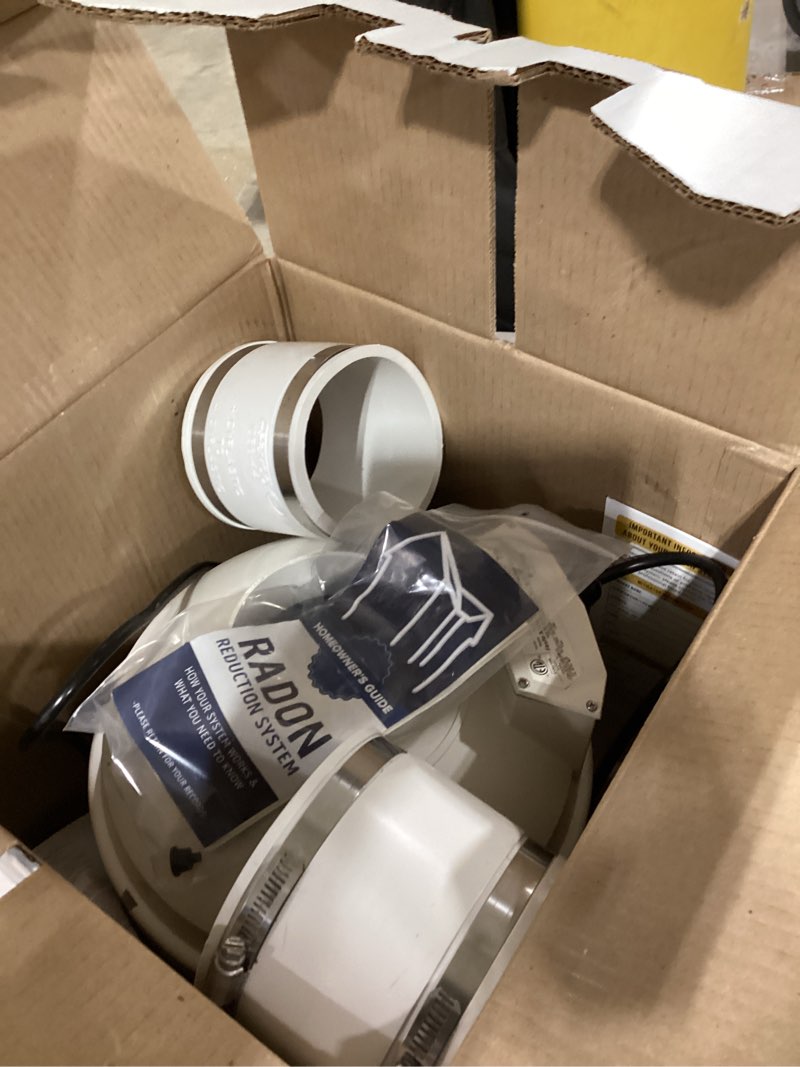 Condition photo showing Good Condition for Festa AMG Maverick Radon Fan – 4“ Installation Kit - Quiet and Energy Efficient Radon Mitigation Inline Fans – High Performance 4” Duct Fan AMG Maverick 4x4