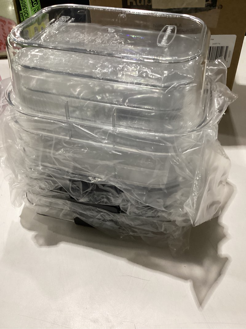 Condition photo showing New/Like New for rubbermaid brilliance tritan plastic food storage containers bpa free airtight lids ideal for lunch meal prep & leftovers set of 5 (3.2 cup) 3.2 cup (10-piece)