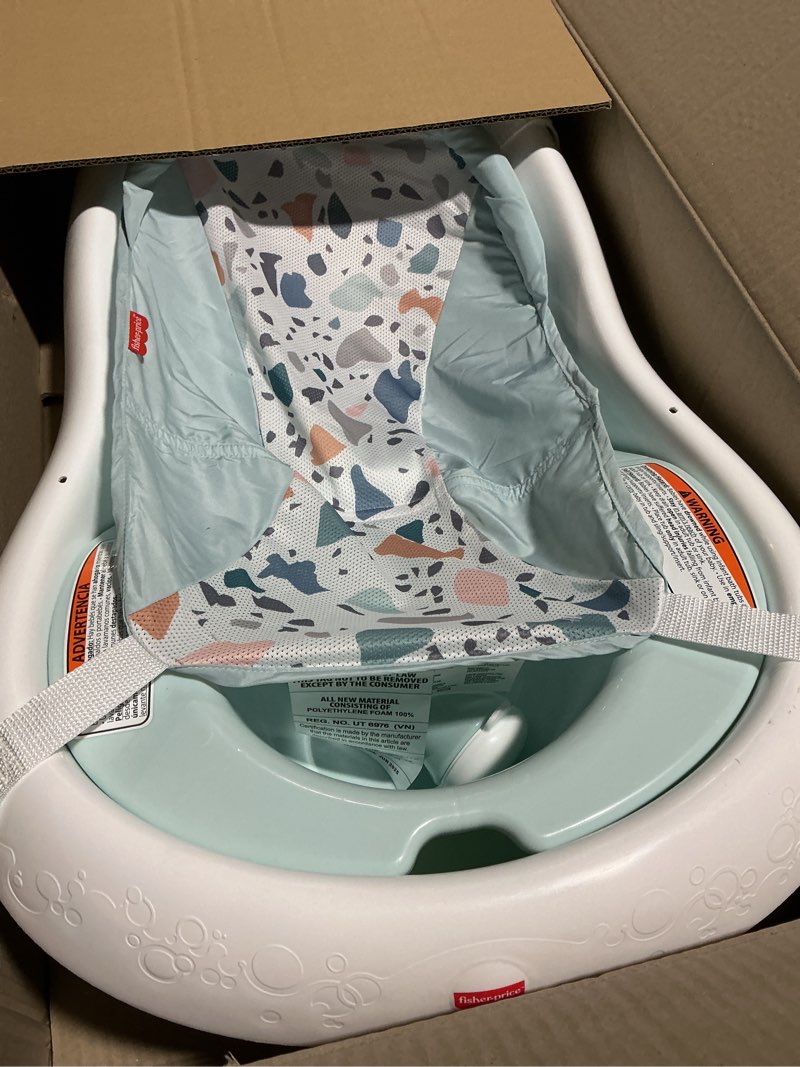 Condition photo showing Good Condition for Fisher-Price™ Baby to Toddler Bath 4-in-1 Sling 'N Seat Tub with Removable Infant Support and 2 Toys, Pacific Pebble