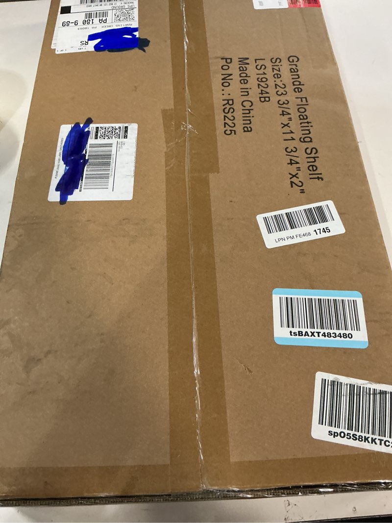 Condition photo showing New/Like New for WELLAND 12" Deep Floating Wall Shelf, Black Floating Shelf Display Floating Shelf, 23.62" L x 11.81" D x 2" T, Deeper Than Others, Black 23.62" x 11.81" x 2"