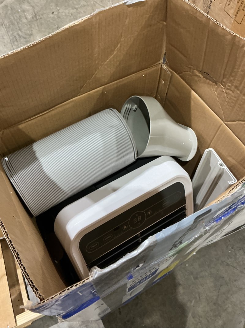 Condition photo showing As Is for shinco 8,000 btu portable air conditioner, ac unit with built-in cool, dehumidifier & fan modes for room up to 350 sq.ft, conditioner remote control, 24 hour timer, installation kit