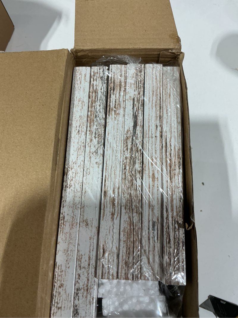 Condition photo showing New/Like New for luckylife picture frame set 10-pack, gallery wall frame collage with 8x10 5x7 4x6 frames in distressed white finishes