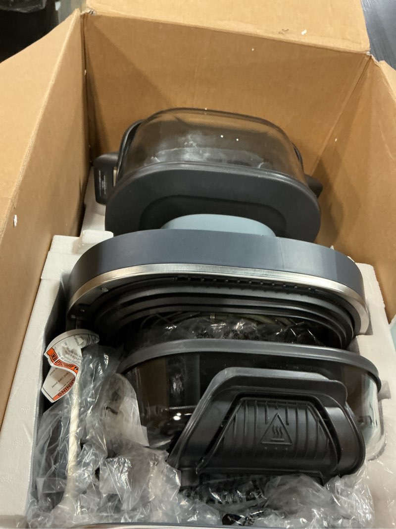 Condition photo showing Good Condition for Ninja Crispi Pro 6-in-1 Glass Air Fryer | 6qt & 2.5qt Glass Containers with Storage Lids | Non-Toxic | Meal Prep, Microwave, Freezer & Dishwasher Safe | Air Fry, Bake & More | Cyberspace | AS101CY