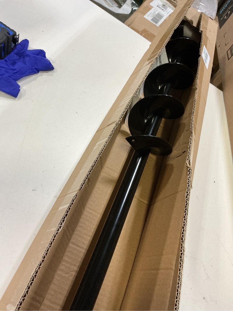 Condition photo showing Good Condition for 4"x32"auger drill bit for planting,heavy-duty garden auger spiral drill bit with dual sharp blades,bulb planter tool & plant hole digger,planting auger for cordless drill,tulip planter bit