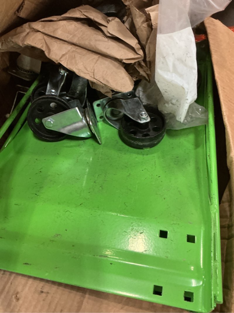 Condition photo showing As Is for Car Dolly Set of 4, 11,200 LBS Max. Capacity Heavy Duty Wheel Dolly, Antiskid Vehicle Dollies for Moving Car with 3.5 Inch Swivel Steel Wheels, 23.8 inch x 14.4 inch Green 10,000lbs - 4 Pcs