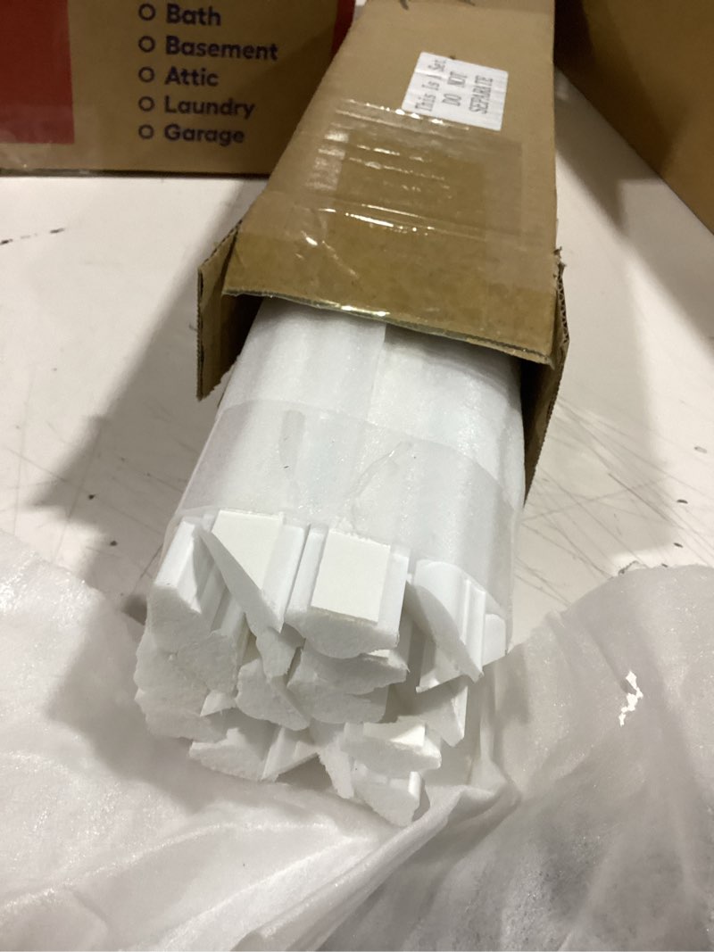 Condition photo showing Good Condition for pangda peel and stick wall molding kit, 3d premade accent molding wainscoting panel for interior wall moulding decor, ready to assemble wainscoting accent panel(3 set,21.65x43.3in+43.3x43.3in) 1 21.65x43.3in+43.3x43.3in