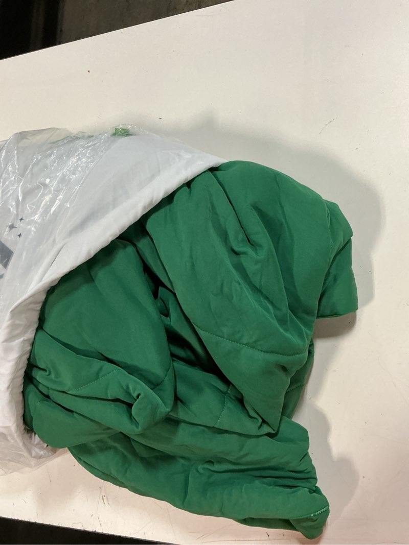 Condition photo showing Good Condition for soft cooling comforter, full/queen cooling blankets for hot sleepers, double-sided all-season cold breathable lightweight blanket for night sweats, emerald green, 90''x90'' emerald green full / queen (90"x90")