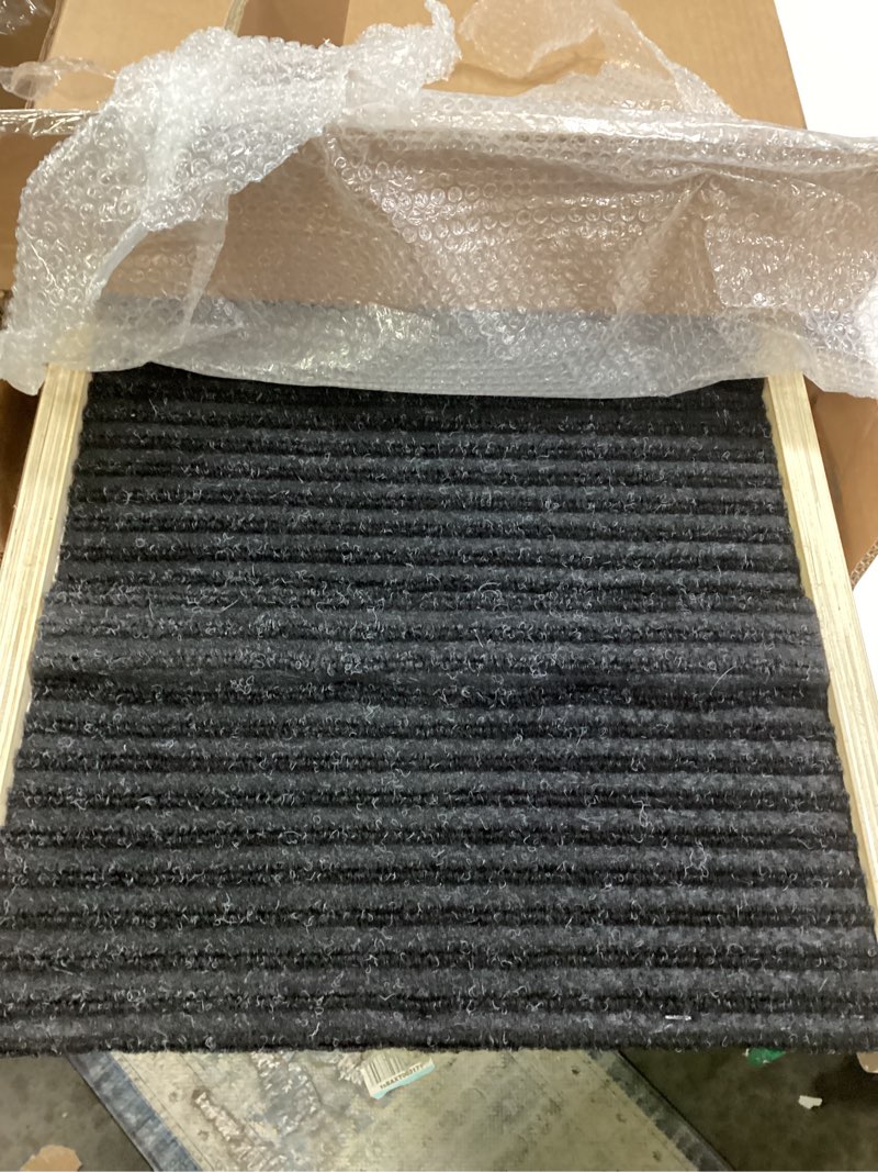 Condition photo showing Good Condition for Dog Ramp for Bed - Foldable Small to Large Dog Ramp for Couch - 6 Adjustable Height from 12" to 24" - Stairs with High Traction Mat - Wooden Portable Ramp for Dogs to Get on Bed Couch Car Up to 200LBS Burlywood(black)