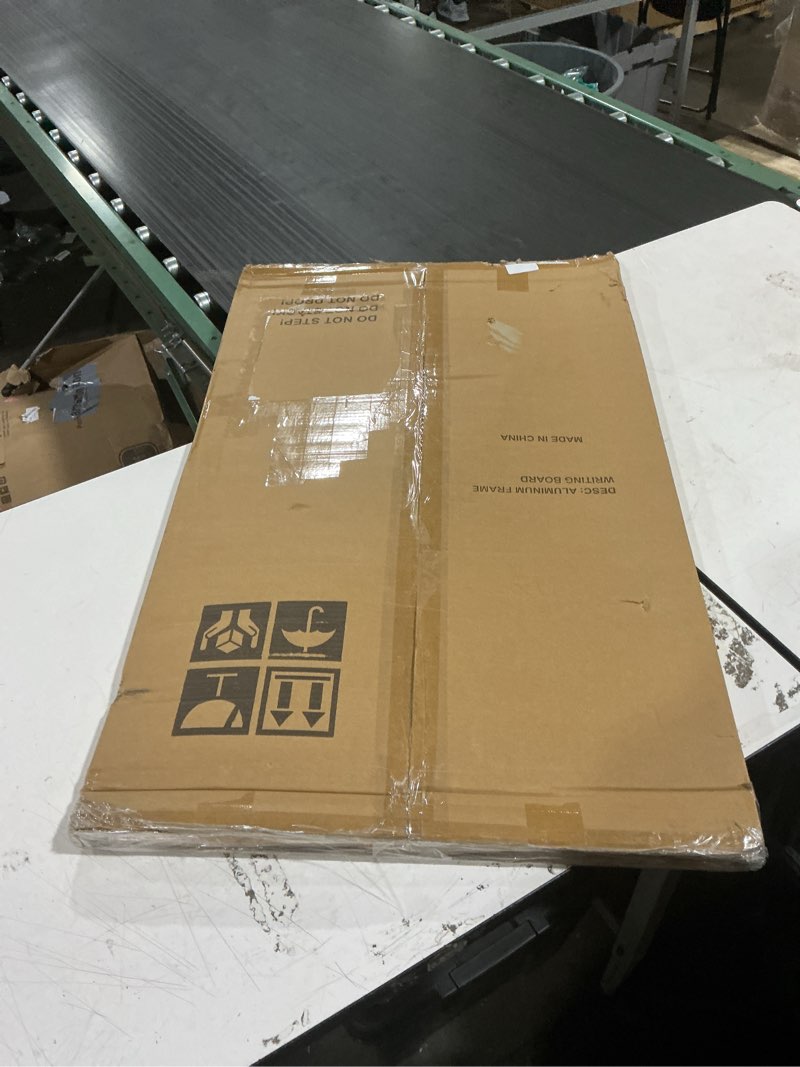 Condition photo showing As Is for dry erase whiteboard for wall, 24 x 18 magnetic calendar white board