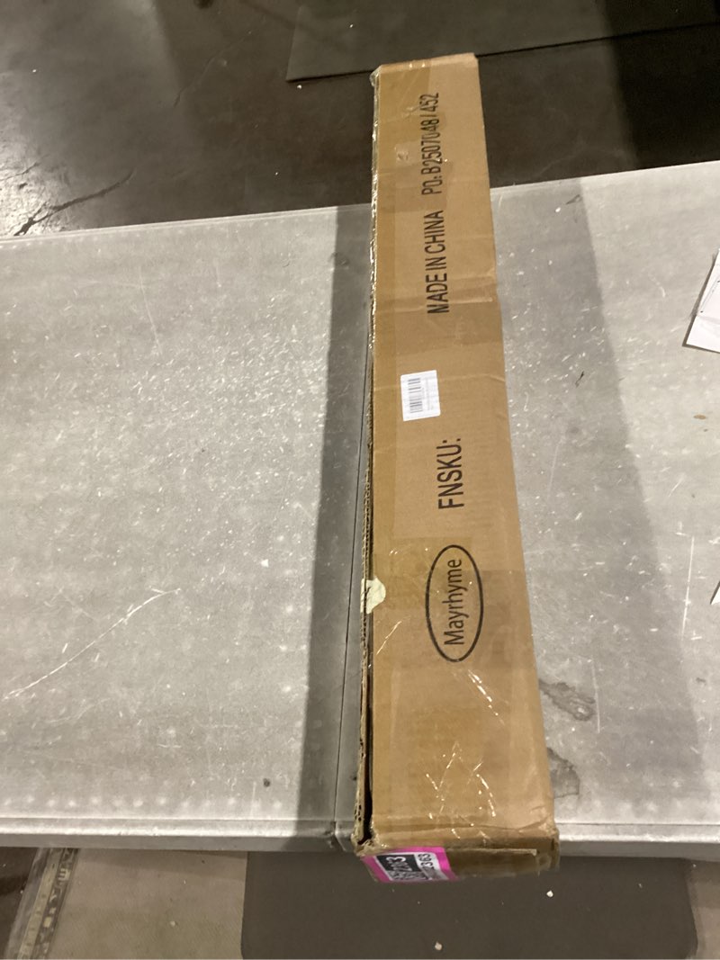 Condition photo showing New/Like New for Warm Gold Bay Window Curtain Rods with Aluminum End Cap Finials and Brackets,Adjustable 32-86 Inch Center Rod for windows (20-82’’), 32-58 Inch Side Rods for windows (20-54’’),1 Inch Diameter 32-58"&32-86"&32-58"(3 Sided) Warm Gold