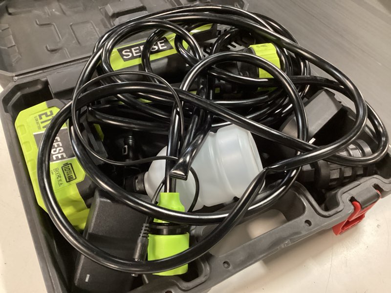 Condition photo showing Good Condition for cordless pressure washer gun: 1000 psi portable electric washer for vehicle, driveway & deck - ergonomic handle design with 30min runtime & 6-in-1 nozzle