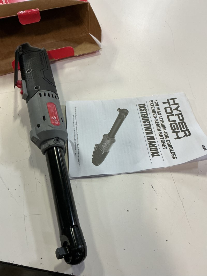 Condition photo showing Good Condition for hyper tough 12v max brushless 3/8-inch extended reach cordless ratchet wrench with 1.5ah battery