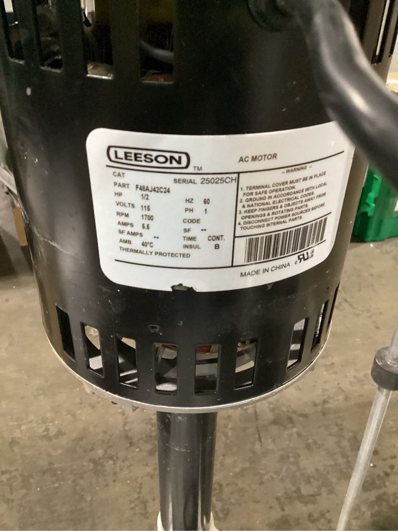 Condition photo showing As Is for (similar-zoeller) k2 pumps 1/2-hp 115 -volt 77-gallon cast iron pedestal sump pump