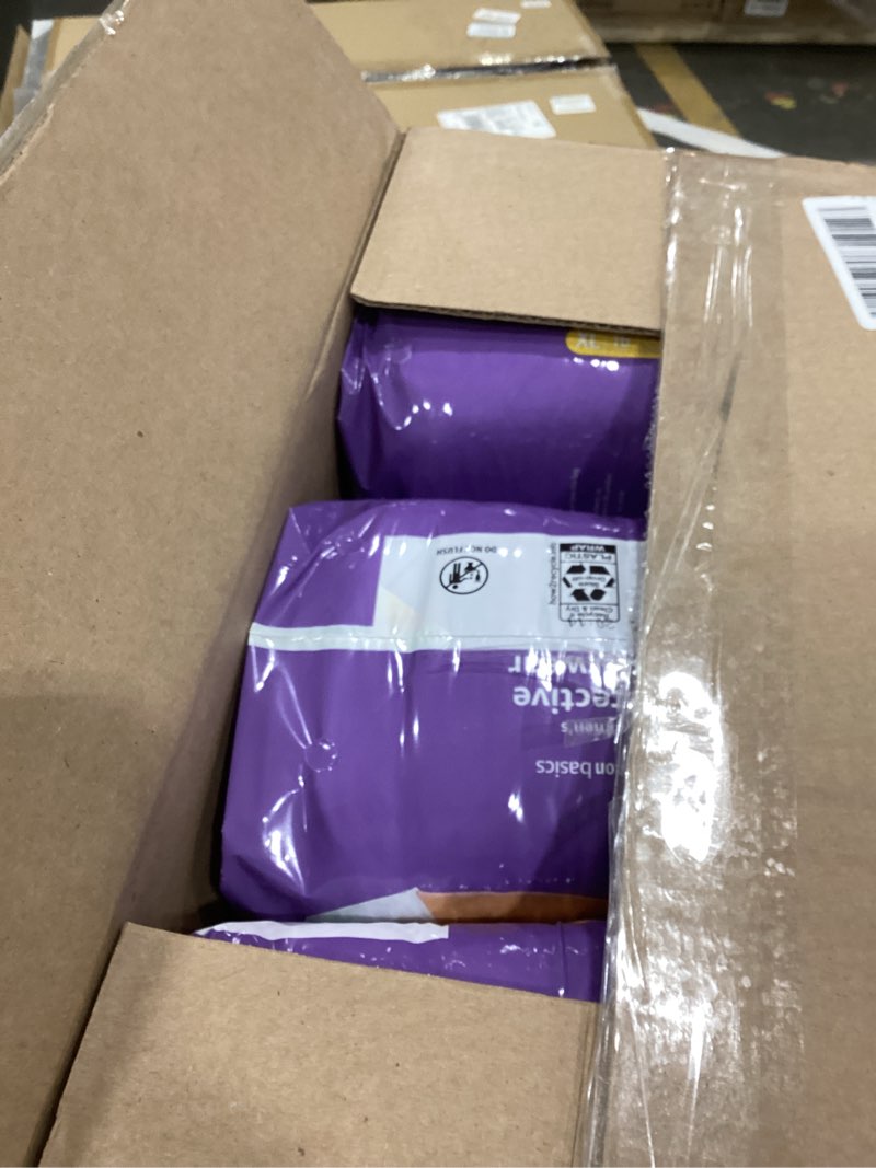 Condition photo showing New/Like New for Amazon Basics Incontinence Underwear for Women, Protective, Disposable, Postpartum, Maximum Absorbency, X-Large, Lavender, 48 Count (3 Packs of 16)