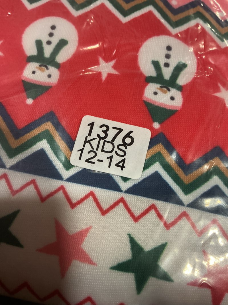 Condition photo showing New/Like New for ANGELGGH Onesie Christmas Family Matching Pajamas Adult Couples Men PJs Hooded Women Novelty One-piece Sleepwear Youth 12-14 Years Red Pink Snowman
