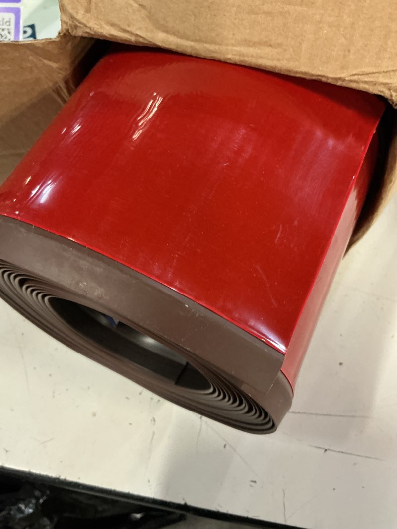 Condition photo showing New/Like New for vinyl wall base baseboard molding trim 6" flexible self adhesive rubber wall base moulding trim peel and stick design, 6 inch x 20 feet, brown wood 6in x 20ft brown wood grain
