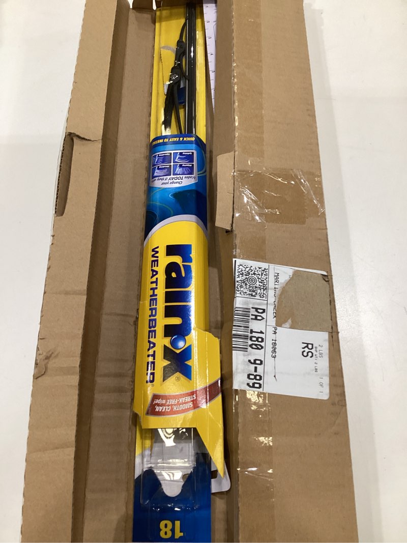 Condition photo showing As Is for rain-x 18" weatherbeater windshield wiper blades, pack of 2 - meet oem quality standards 18" and 18" pack of 2
