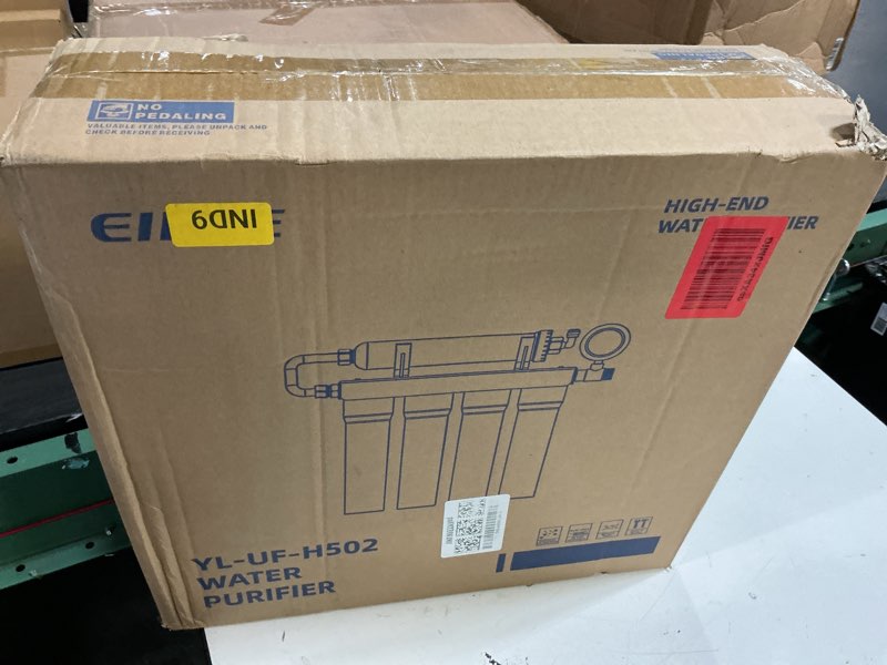 Condition photo showing New/Like New for eireeh502b under?sink ultrafiltration water filter – 0.01µm membrane, removes 99.99% heavy metals, chlorine & odor, stainless steel housing, usa tech