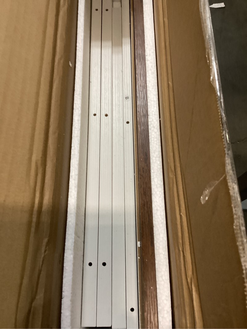 Condition photo showing Good Condition for Dwanton Litter Box Enclosure, Cat Litter Box Furniture Hidden, Reversible Entrance Can Be on Left or Right Side, Wooden Cat Washroom Indoor, White and Rustic Brown, 27.6 Inches