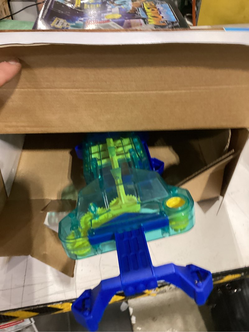 Condition photo showing As Is for monster jam, megalodon monster wash, includes color-changing truck, interactive water play kids toys for aged 3 and up