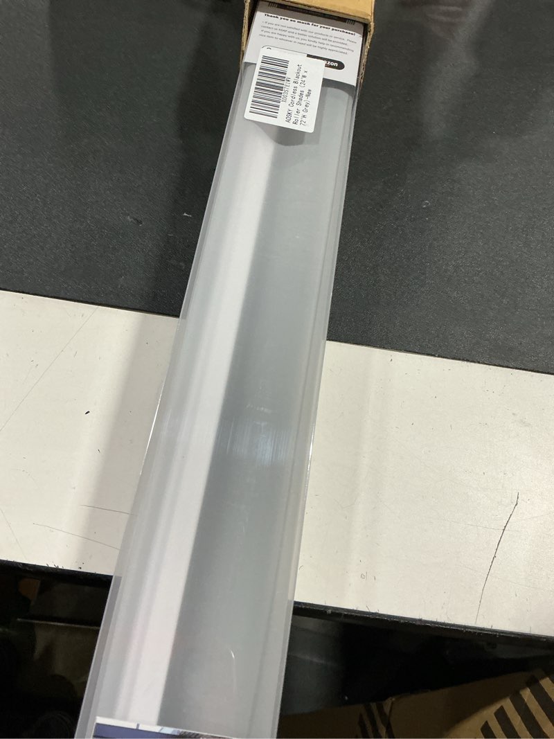 Condition photo showing Good Condition for aosky cordless roller shades blackout blinds for windows room darkening rolled up shades with spring system, uv protection window shades door blinds for home and office (24" w x 72" h, grey) 24"w x 72"h grey