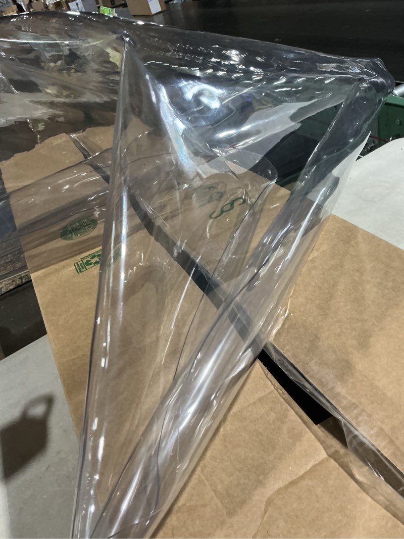 Condition photo showing As Is for XEANGOUN Custom Clear Table Protector for Wooden Furniture Crystal Desk Pad 1.5mm Thick Plastic Cover on top of Desks Vinyl Office Desktop Topper