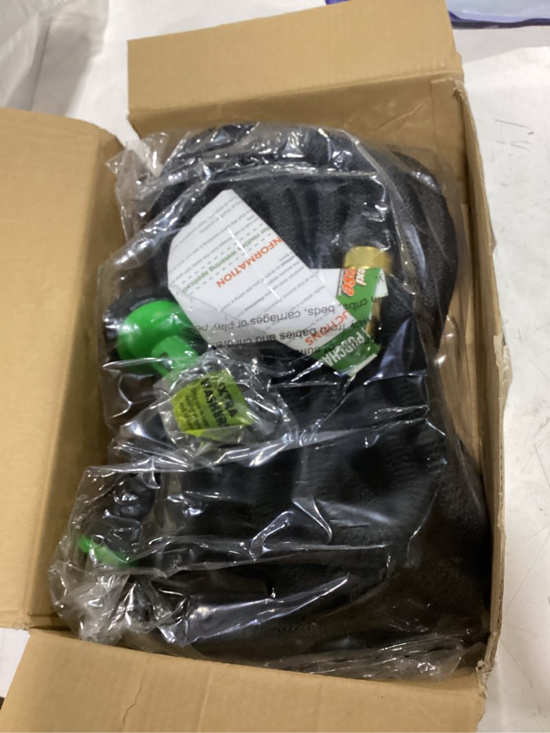 Condition photo showing New/Like New for flexi hose expandable garden hose with 8 function nozzle, 100ft - lightweight retractable garden hose, water hose - no-kink flexibility, 3/4 inch solid brass fittings and double latex core 100ft black