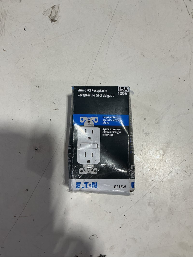 Condition photo showing Good Condition for eaton 15 -amp 125-volt residential duplex outlet receptacles , white