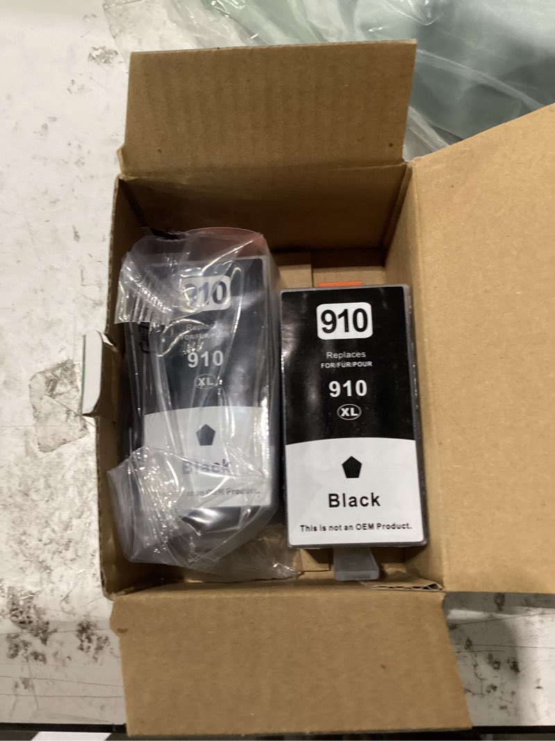 Condition photo showing New/Like New for 910xl ink cartridges black replacement for hp 910 xl compatible for hp910 hp910xl to use with officejet pro 8035 8010 8015 8018 8022 8020 8025 8028 8030 printers with v21.2.1 chip ( black, 2-pack )