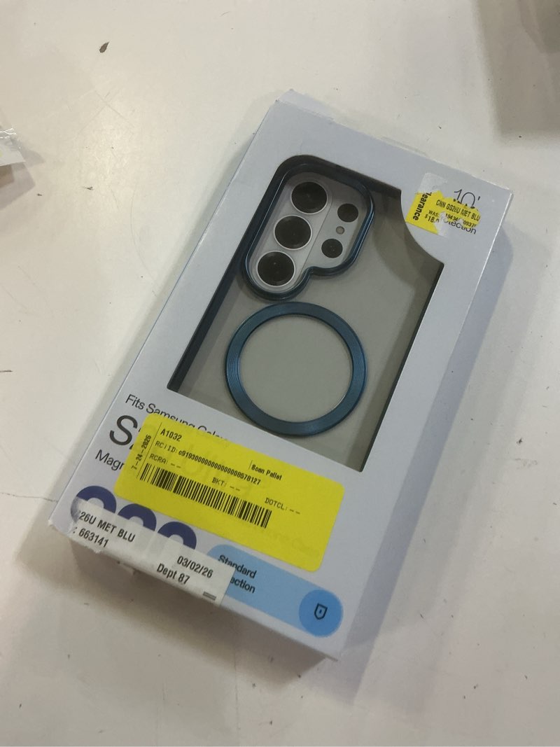 Condition photo showing New/Like New for onn magnetic compatible phone case for samsung galaxy s26 ultra - metallic blue/clear