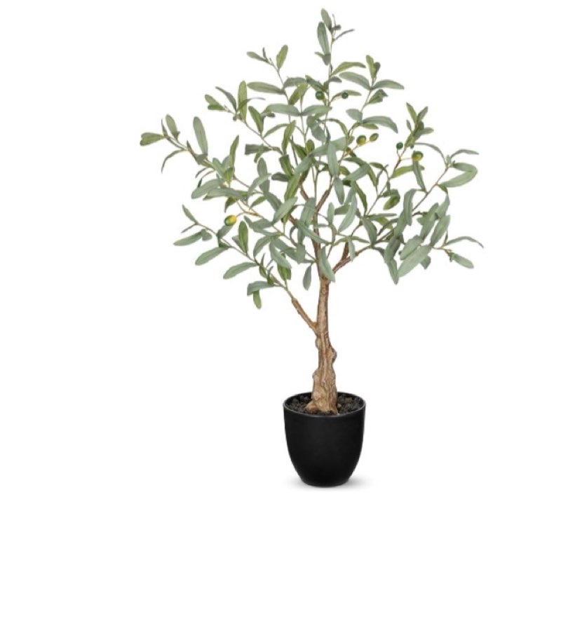 Briful Faux Olive Tree 30.3'' Tall Artificial Potted Olive Tree Decorative Fake Olive Plant for Home Office Bathroom Living Room Table Farmhouse Modern Indoor Outdoor Porch Décor