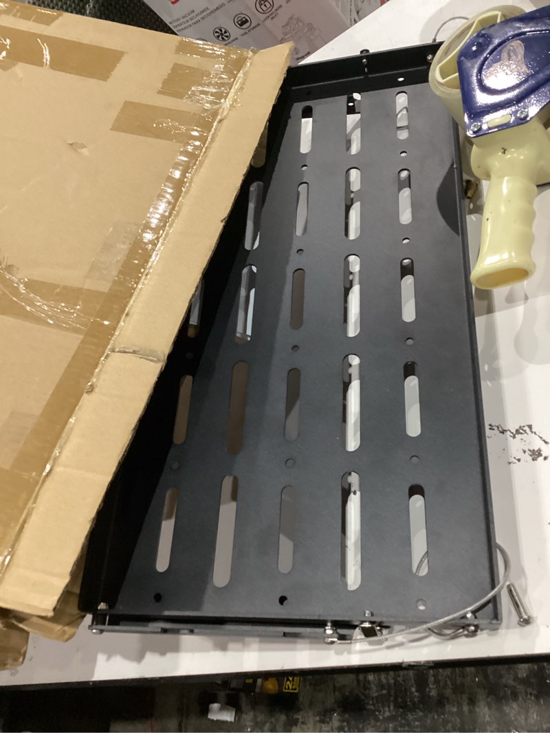 Condition photo showing As Is for hoolcar for jl tailgate table compatible with jeep wrangler jl jlu 2018-2024 rear door foldable table cargo shelf storage rack, support up to 75lb storage cargo luggage holder carrier 2018+ balck(g) for jl 2018-2024