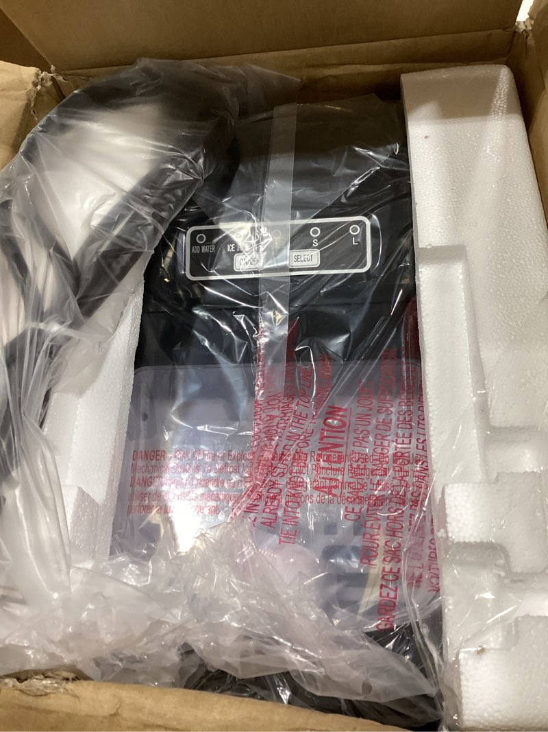 Condition photo showing Good Condition for Frigidaire Compact Countertop Ice Maker, Makes 26 Lbs. of Bullet Shaped Ice Cubes Per Day, Silver Stainless