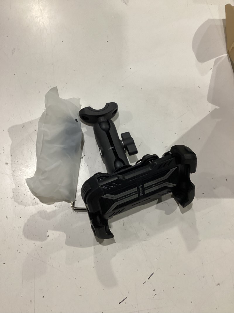 Condition photo showing Good Condition for lamicall motorcycle phone mount holder - [dual vibration dampener] [metal adjustment arm] motorcycle cell phone holder, bike handlebar phone mount, gifts for iphone 16 15 14 pro max, 4.7-6.7" phones black