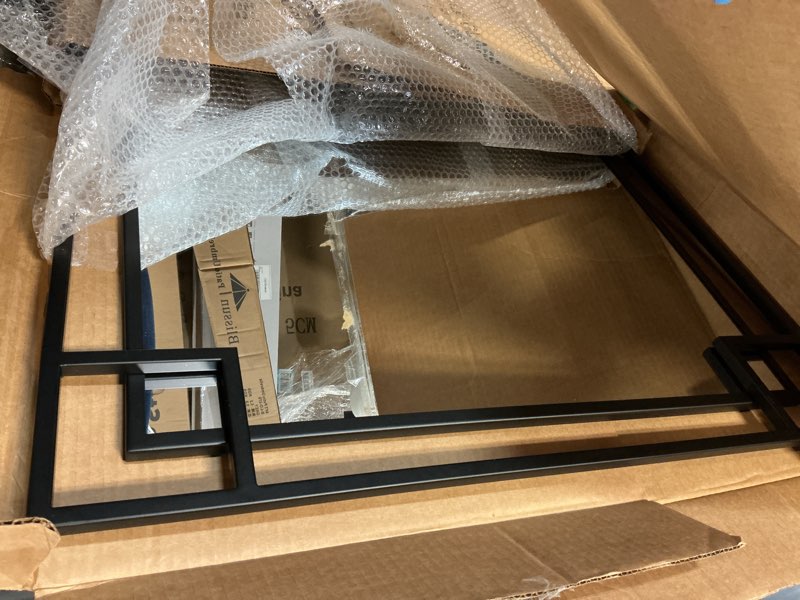 Condition photo showing Good Condition for chende large wall mirror for decor, 28'x40'' black bathroom mirror with metal frame, elegant decorative mirror for entrance, dining room, bedroom black 40"l x 28"w