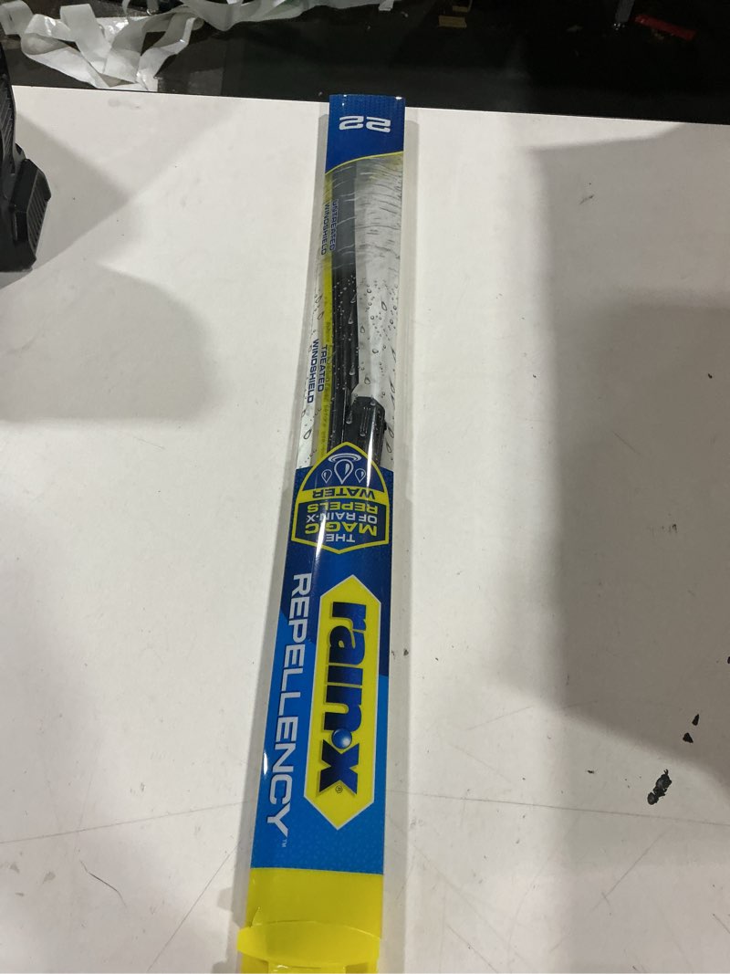Condition photo showing As Is for rain-x 810322 repellency water repellent wiper blades, 22" windshield wiper, all weather streak-free for enhanced visibility w/water repellency formula [amazon exclusive] 22" water repellency