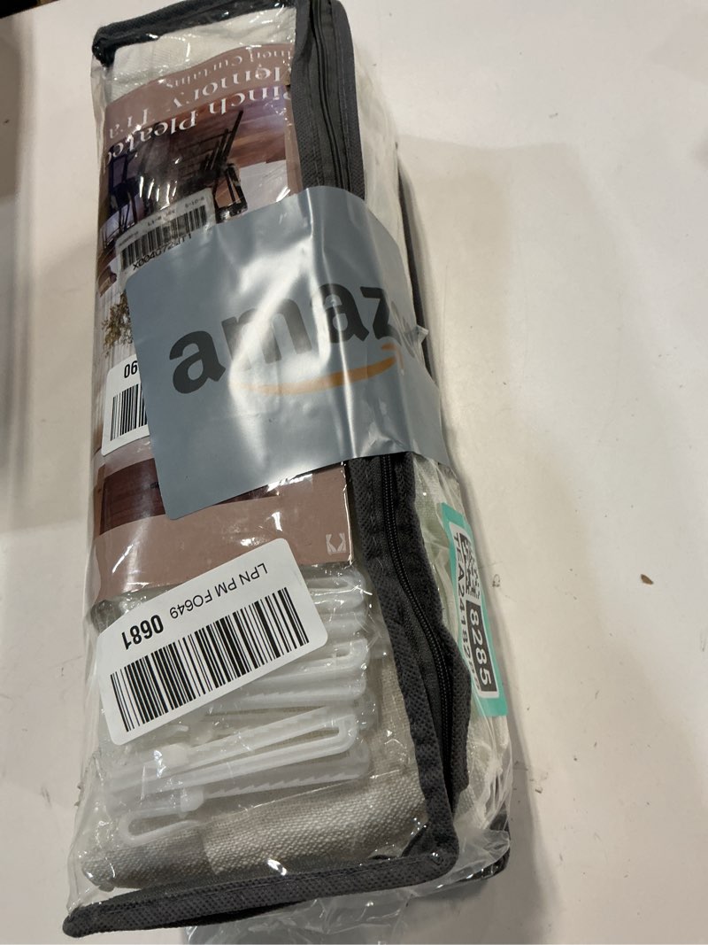 Condition photo showing Good Condition for Extra Wide Pinch Pleat Curtains 84 Inches Long for Patio Sliding Glass Door Natural Cream Linen 60 Inch Wide Curtain Memory Trained Pleated Drapes Hooks Rings 60x84 Curtain for Large Window 1 Panel Natural 60"W x 84"L (Pack of 1)