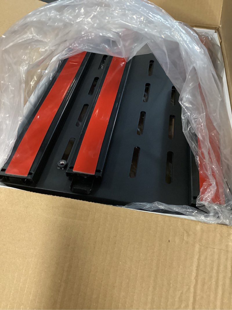 Condition photo showing Good Condition for 2 pack pull out cabinet organizers expandable (11.6''-17.5''), plastic slide out drawers for kitchen, bathroom, pantry, under sink storage, pull out drawers fixed with adhesive nano film (black) black 16.9"d x 11.6"~17.5"w(2pack)