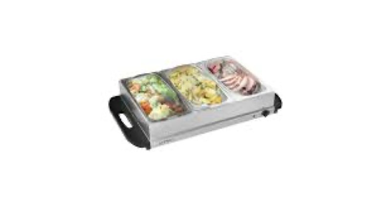 Alpha Living 3x2.5 QT Food Warmers for Parties Buffet Servers and Warmers – Premium Catering Supplie