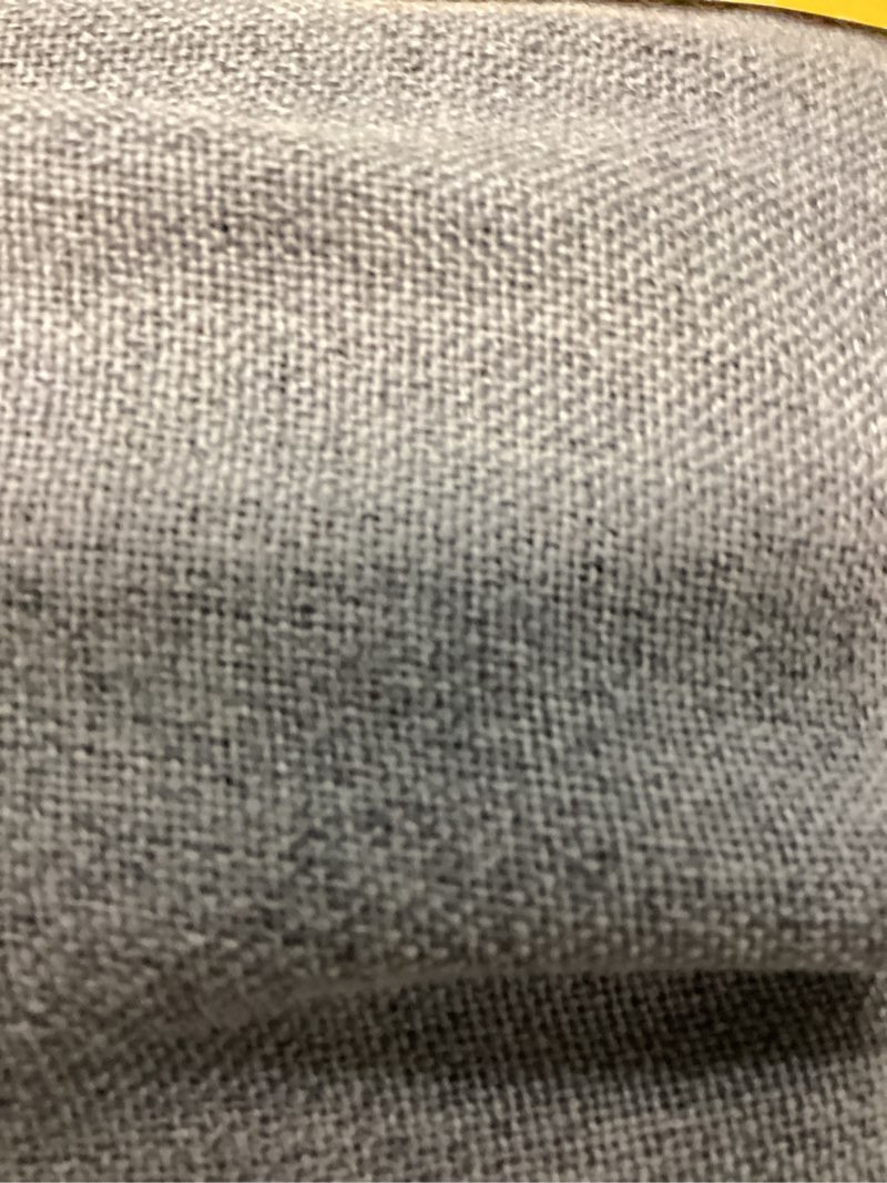 Condition photo showing As Is for sun zero 84-in tranquil blue blackout standard lined back tab curtain panel pair