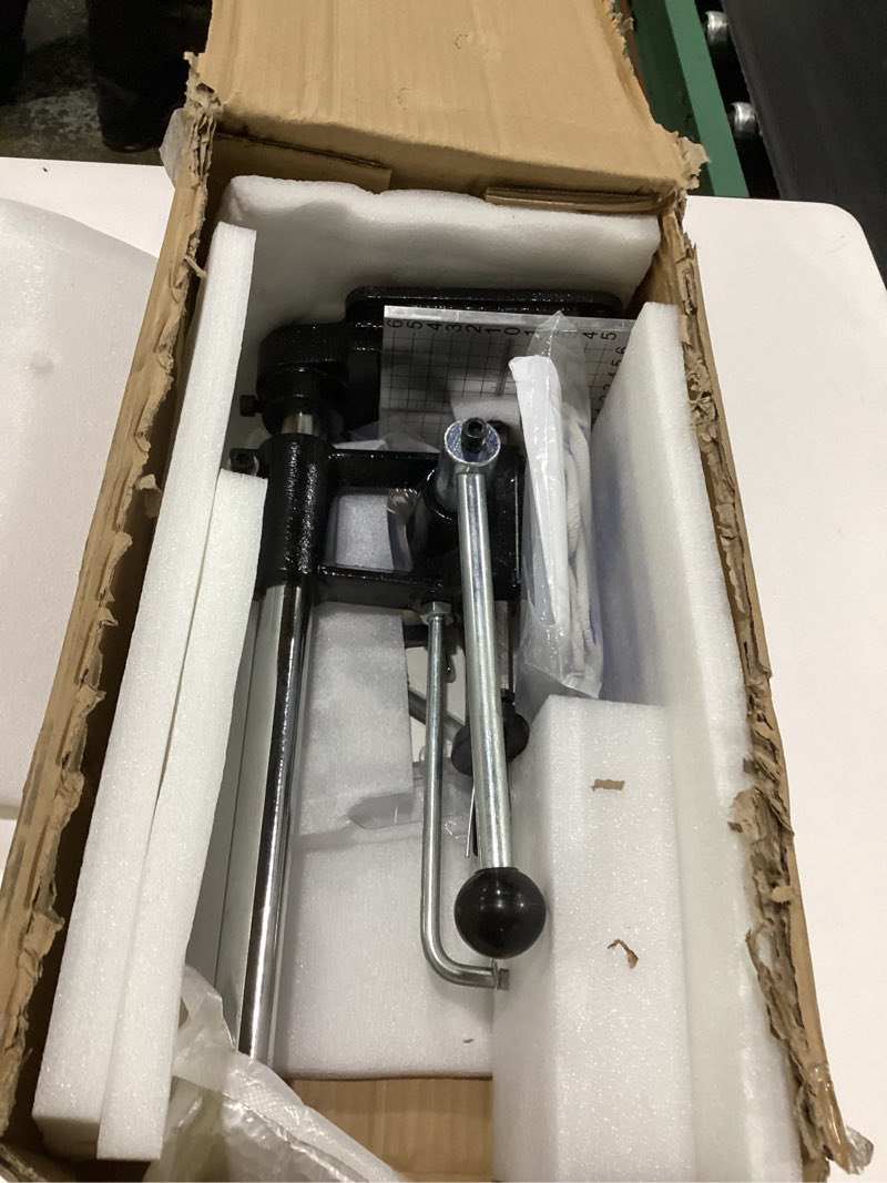 Condition photo showing As Is for cxrcy leather hole puncher & press machine, manual hole punch set for leatherworking diy craft leather hole punching,setting rivets,button snaps with 13pcs punches, pp & aluminum plate